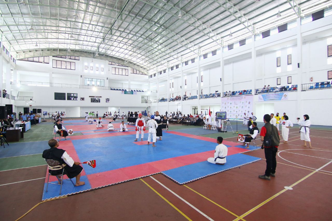 Sport Hall IPSC Sentul Gedung tempat dilaksanakannya babak kualifikasi Porda untuk cabang olahraga Kempo